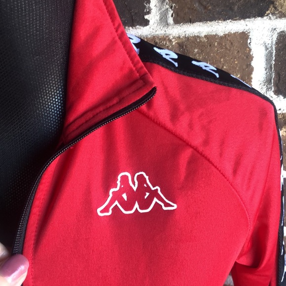 Kappa Womens 222 Banda Wanniston Slim Jacket - Dark Red/Black - Picture 5 of 11